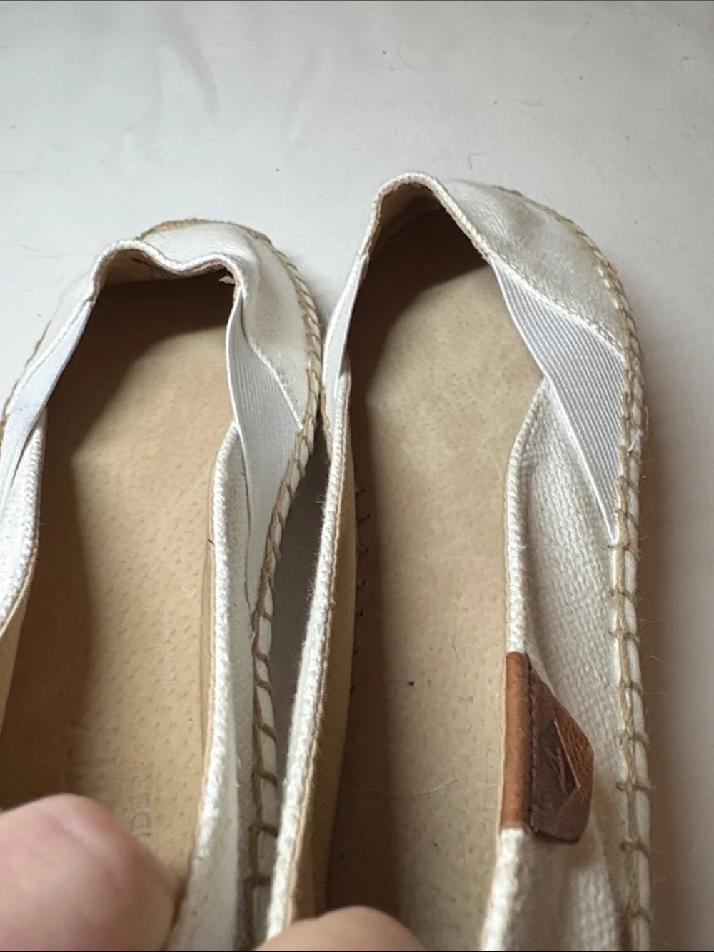 Sperry White Textile Espadrille Flats Size 7 1/2